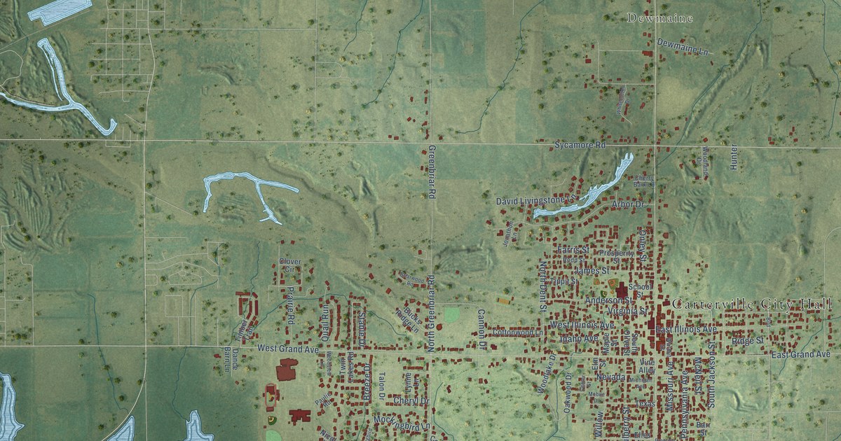 Map of Carterville, Illinois in 2026