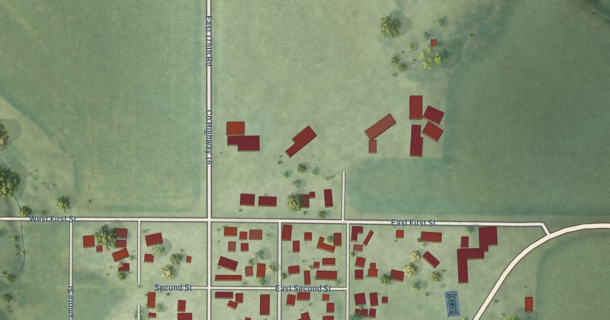 Map of Cedar Point, Illinois in 2026