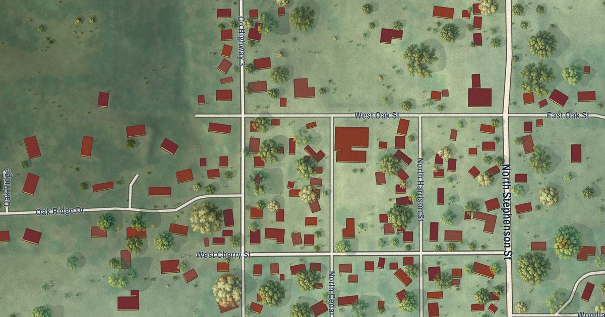Map of Cedarville, Illinois in 2026