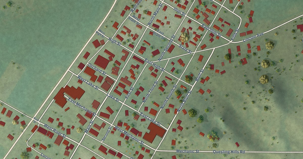 Map of Chandlerville, Illinois in 2026