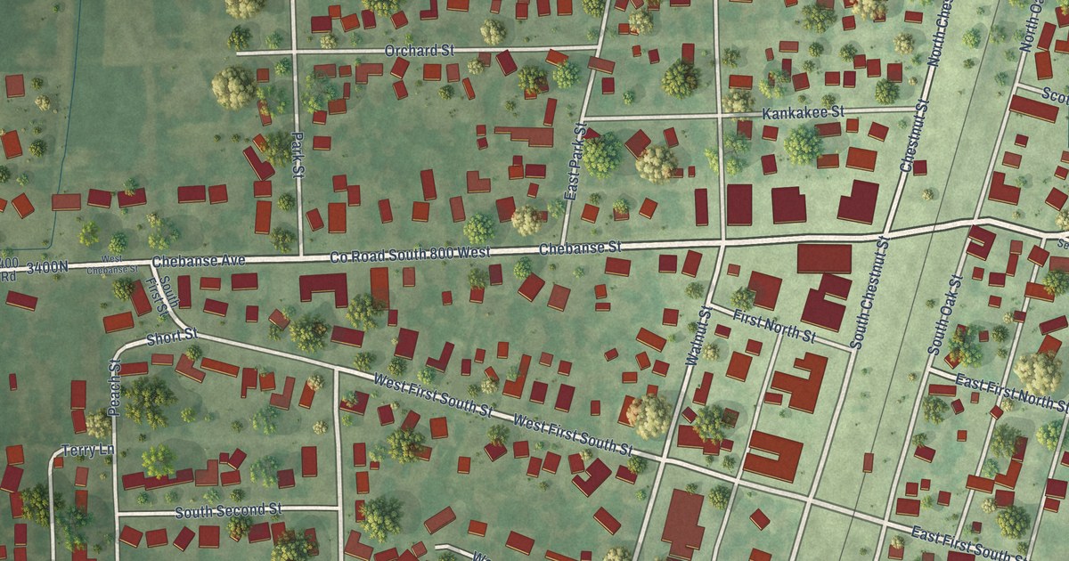 Map of Chebanse, Illinois in 2026