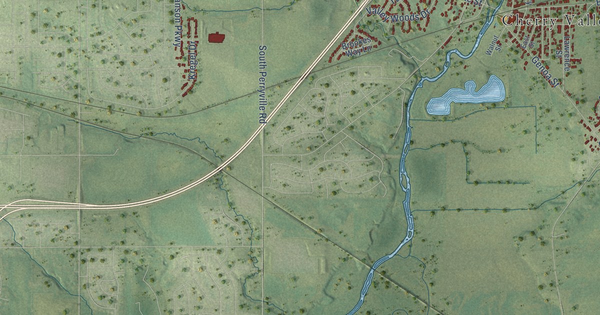 Map of Cherry Valley, Illinois in 2026