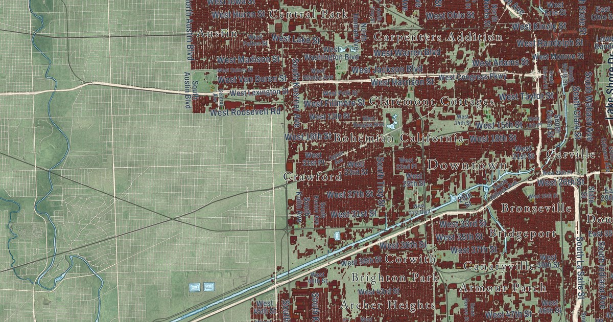 Map of Chicago, Illinois in 2026