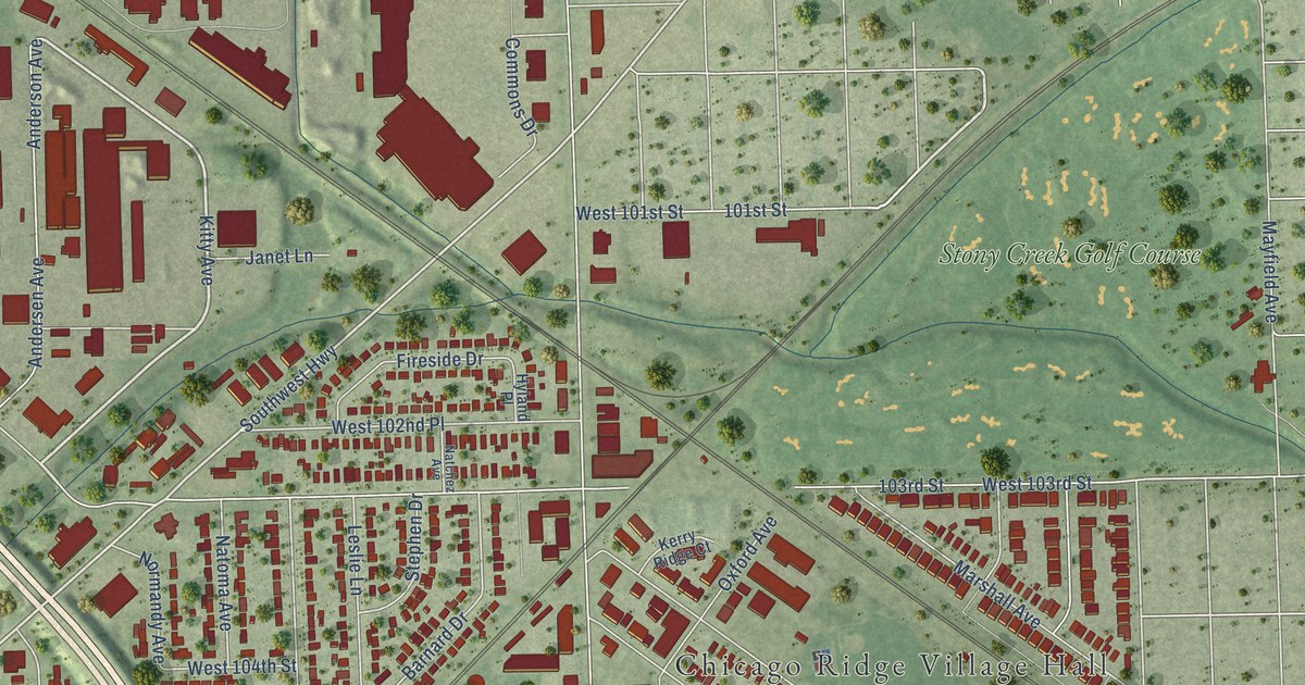 Map of Chicago Ridge, Illinois in 2026