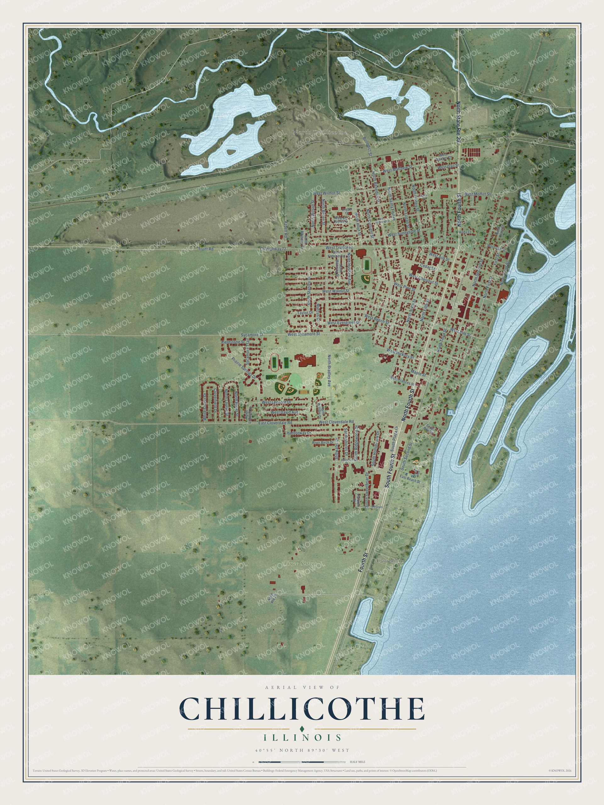 Watermarked full-map preview of Chillicothe, Illinois