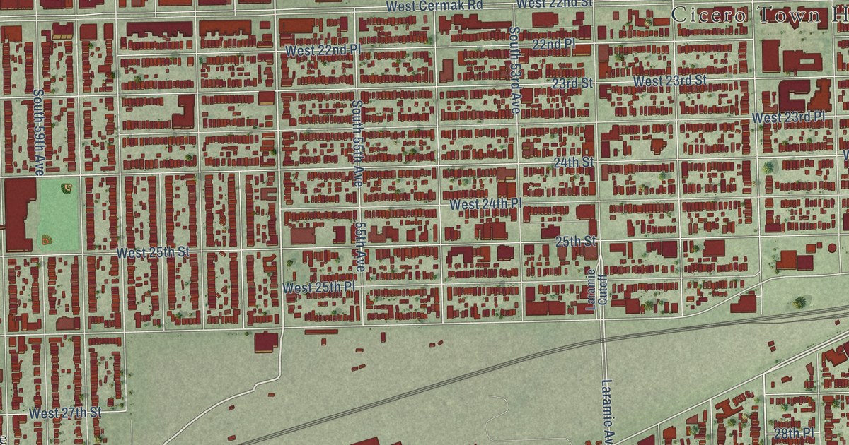 Map of Cicero, Illinois in 2026