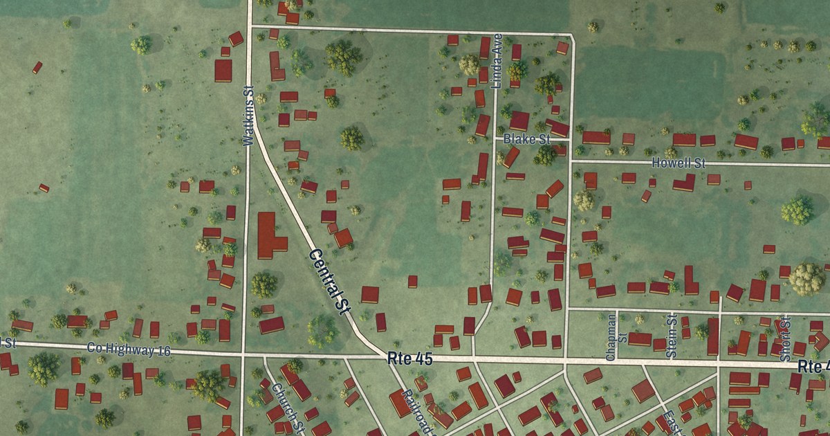Map of Cisne, Illinois in 2026