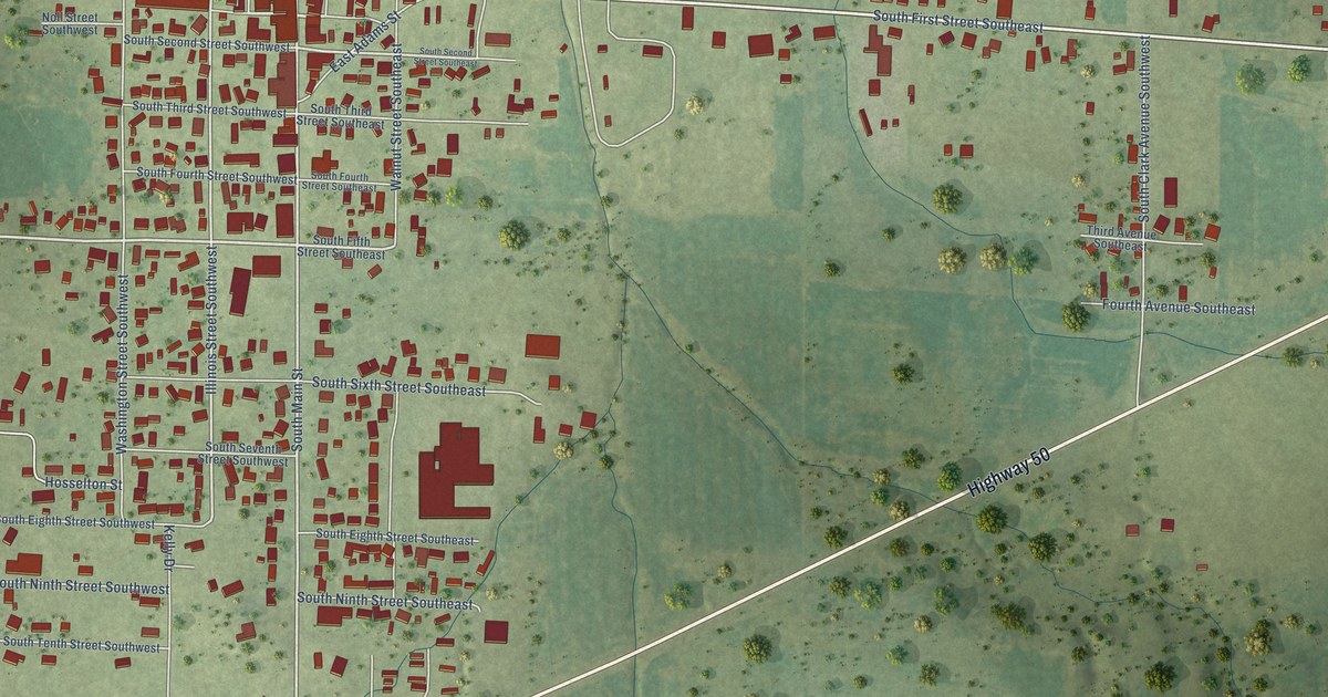 Map of Clay City, Illinois in 2026