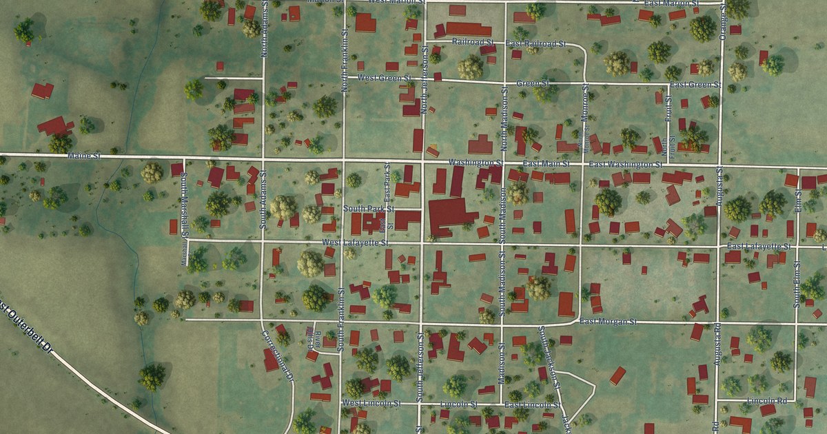 Map of Clayton, Illinois in 2026
