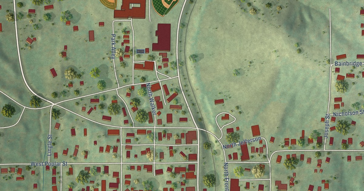 Map of Cobden, Illinois in 2026