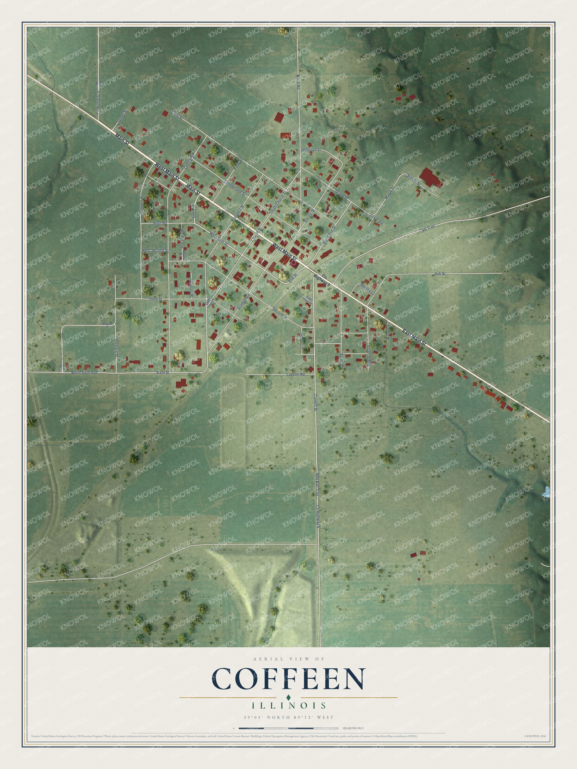 Watermarked full-map preview of Coffeen, Illinois