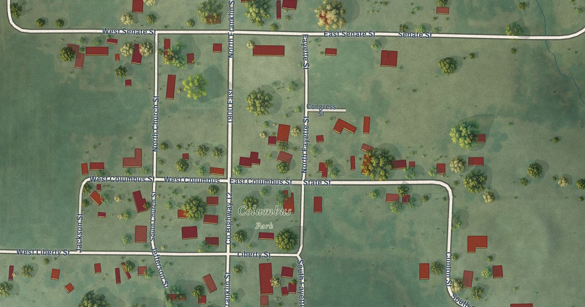 Map of Columbus, Illinois in 2026