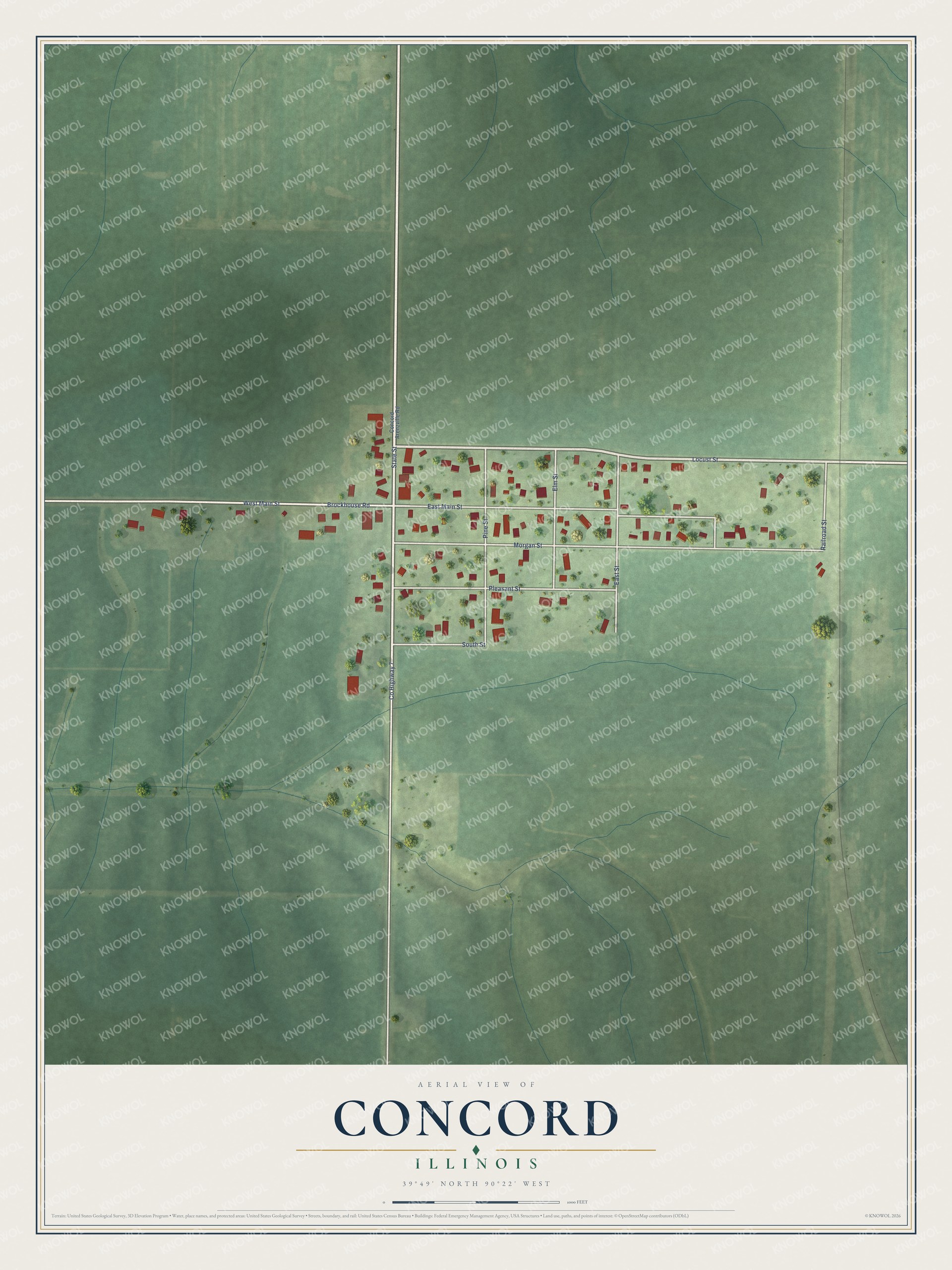 Watermarked full-map preview of Concord, Illinois
