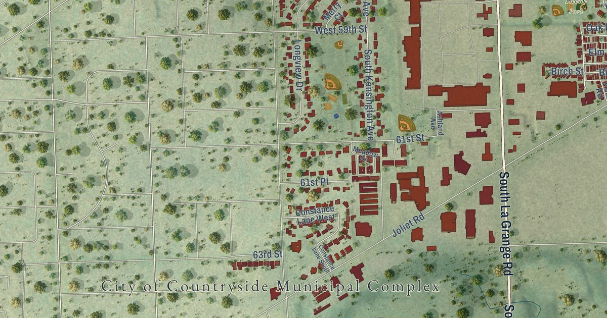 Map of Countryside, Illinois in 2026