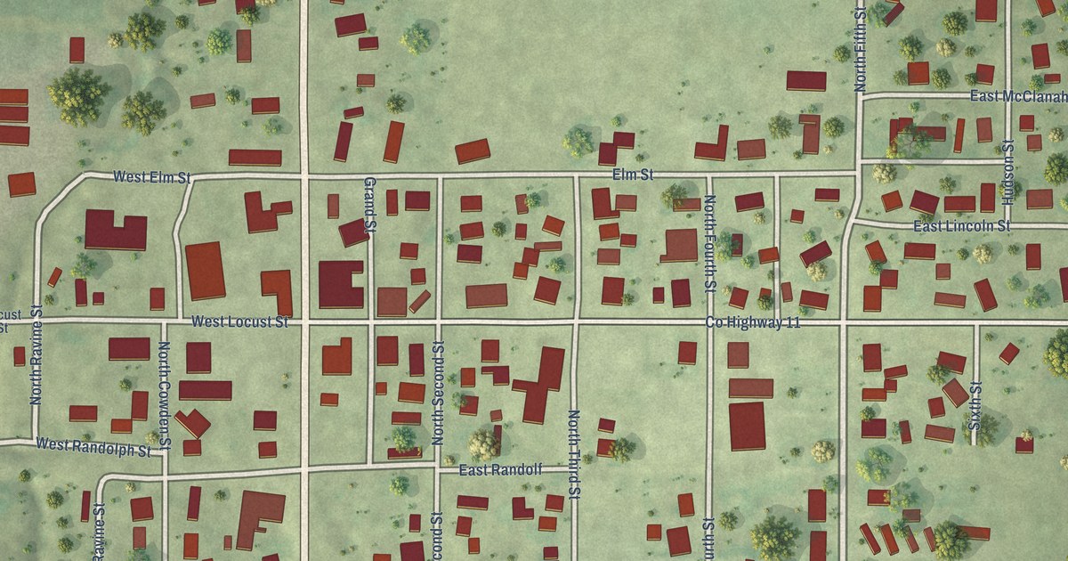 Map of Cowden, Illinois in 2026