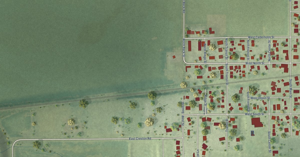 Map of Creston, Illinois in 2026