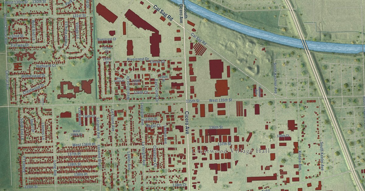 Map of Crestwood, Illinois in 2026
