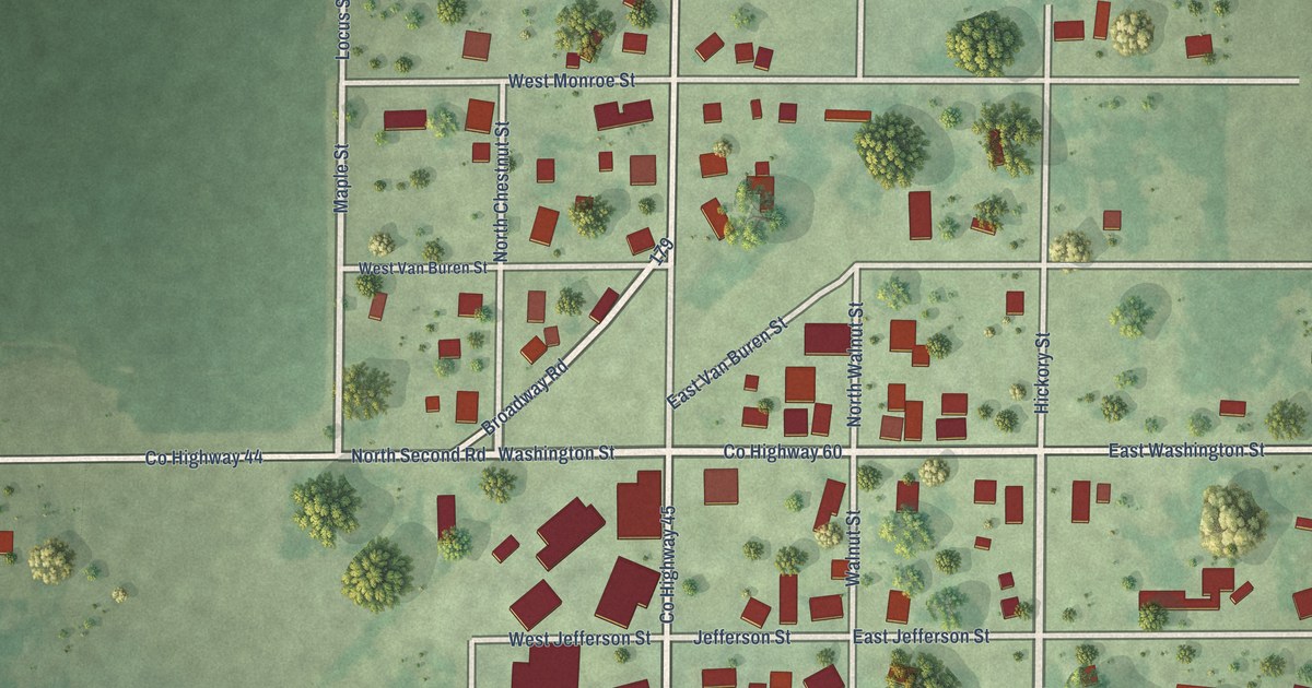 Map of Dana, Illinois in 2026