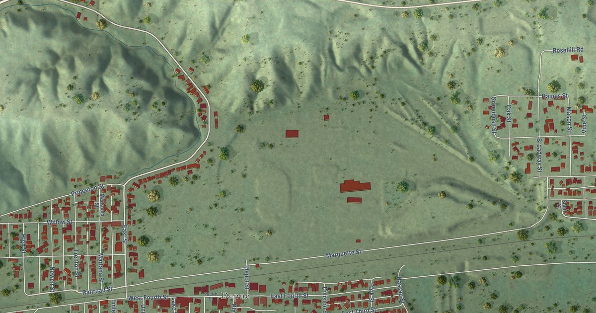 Map of De Pue, Illinois in 2026