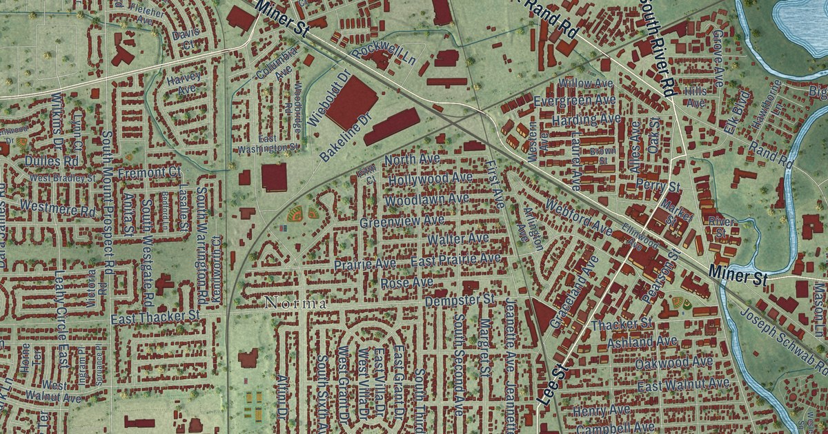 Map of Des Plaines, Illinois in 2026