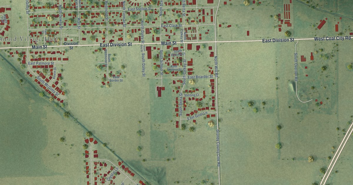 Map of Diamond, Illinois in 2026