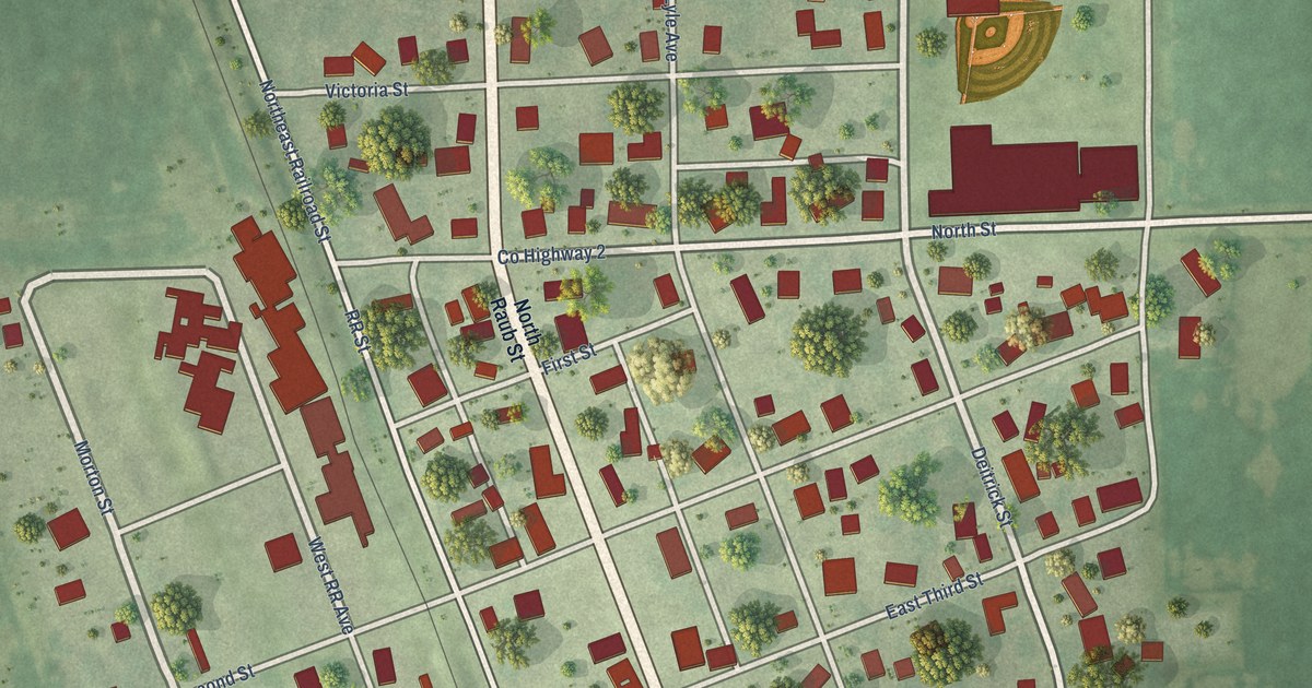 Map of Donovan, Illinois in 2026