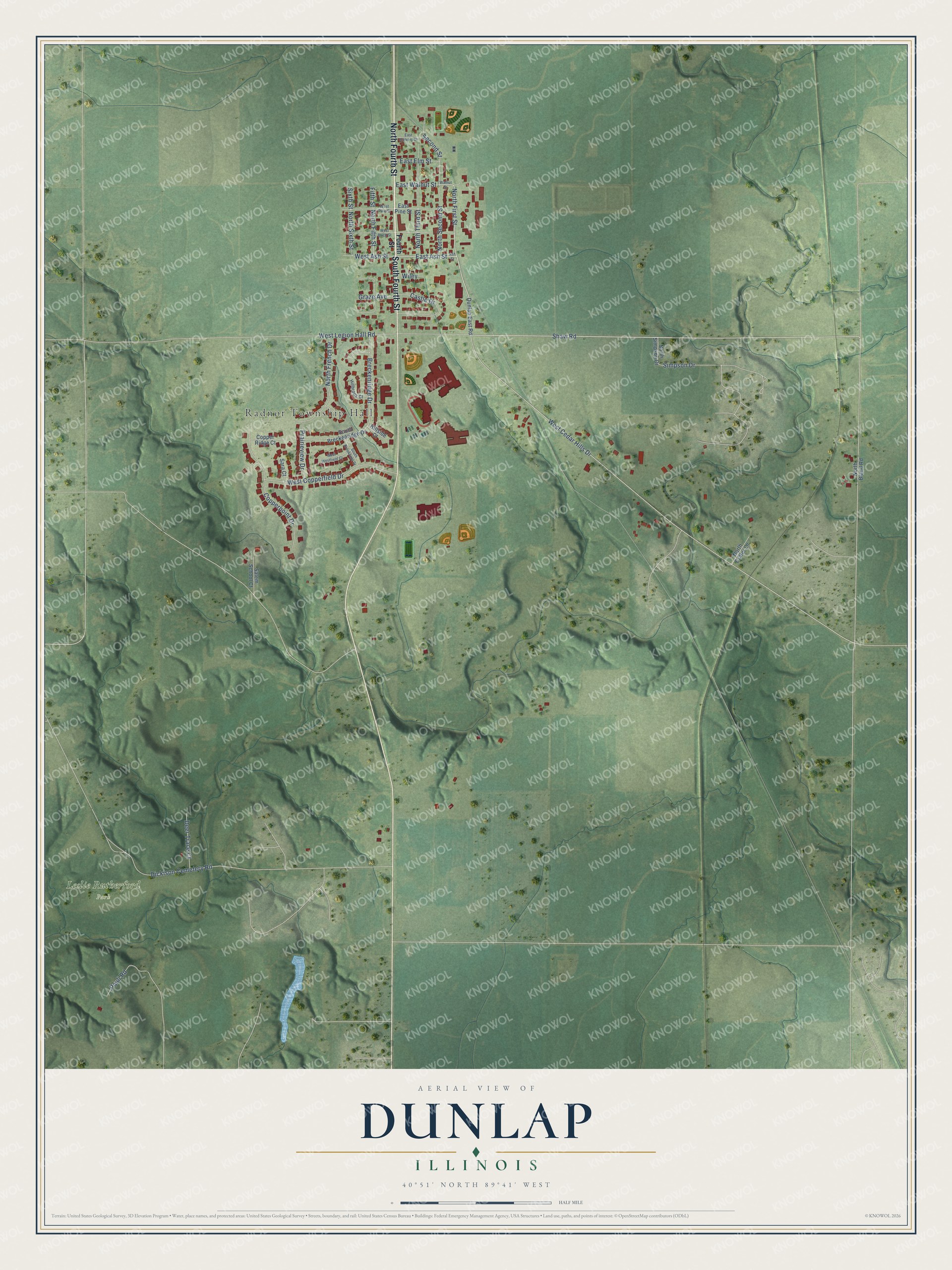 Watermarked full-map preview of Dunlap, Illinois