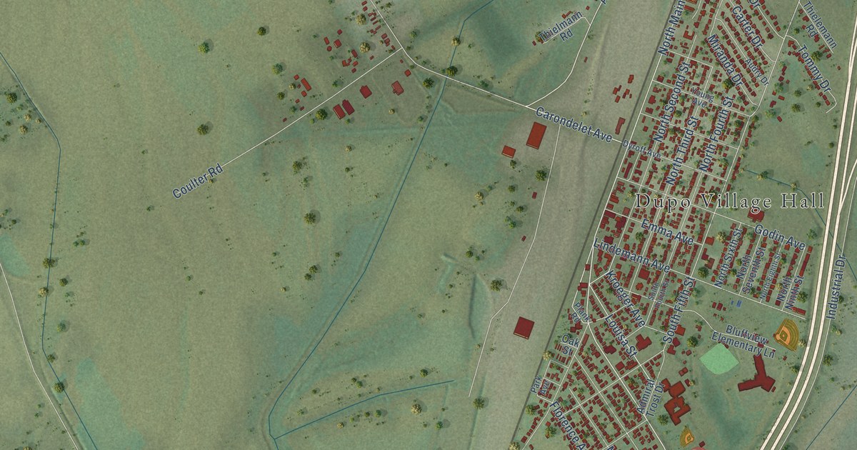 Map of Dupo, Illinois in 2026