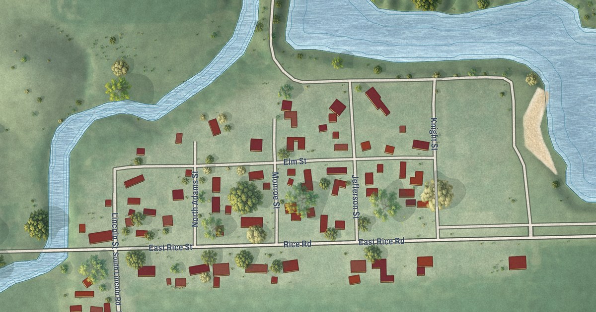 Map of East Brooklyn, Illinois in 2026