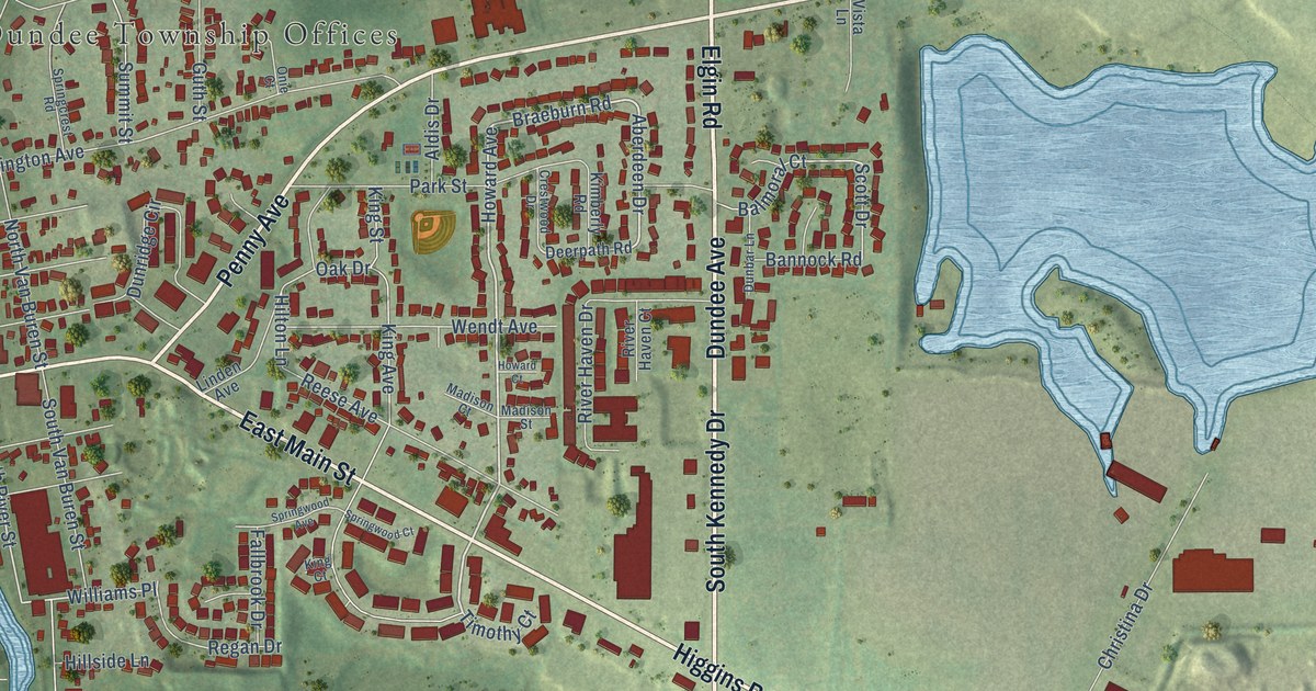 Map of East Dundee, Illinois in 2026