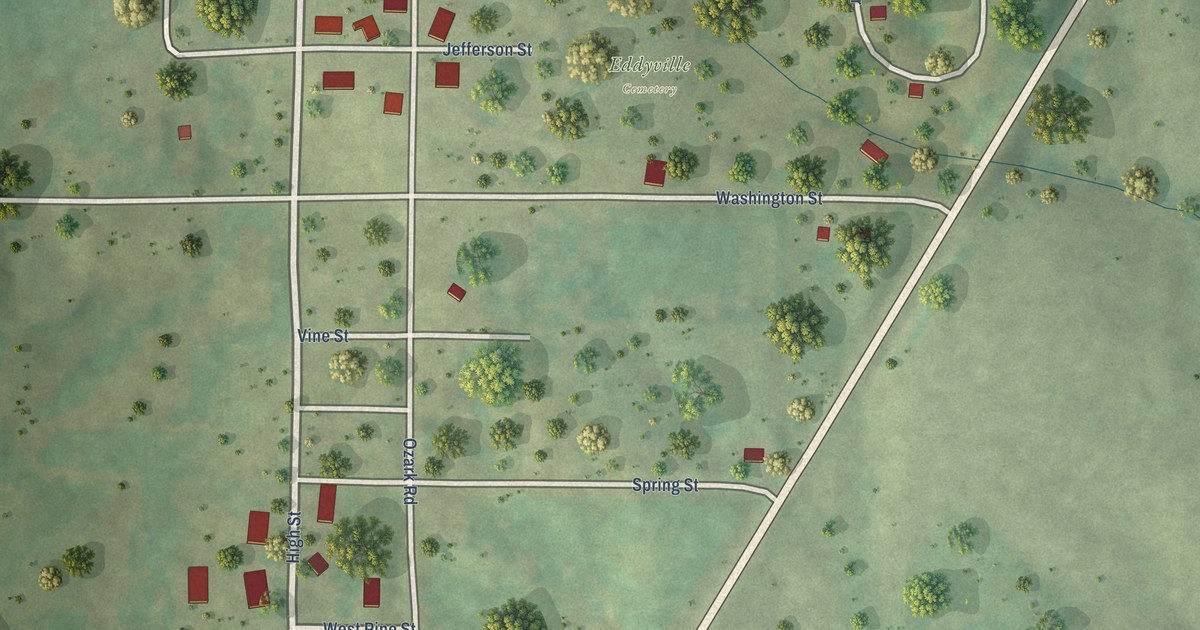 Map of Eddyville, Illinois in 2026