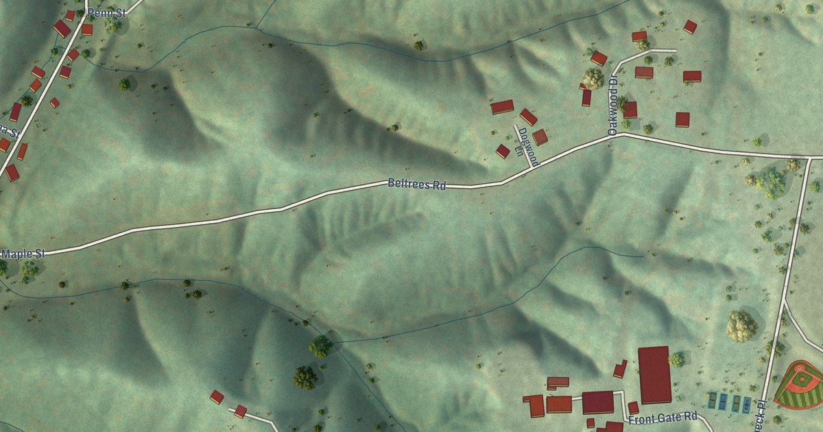Map of Elsah, Illinois in 2026