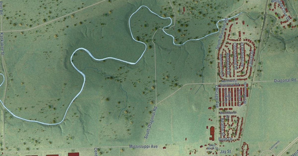 Map of Elwood, Illinois in 2026