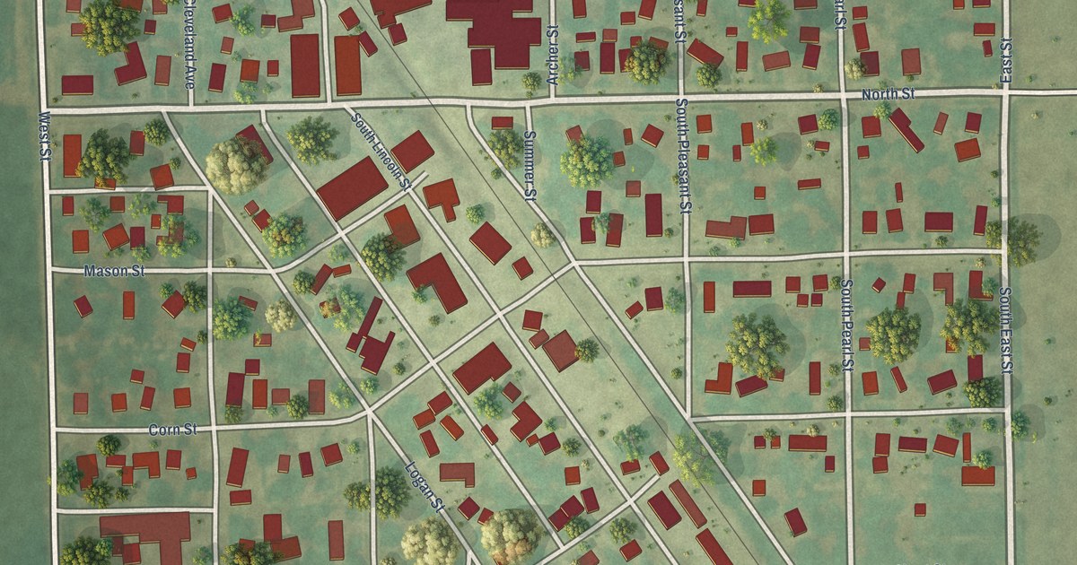Map of Emden, Illinois in 2026