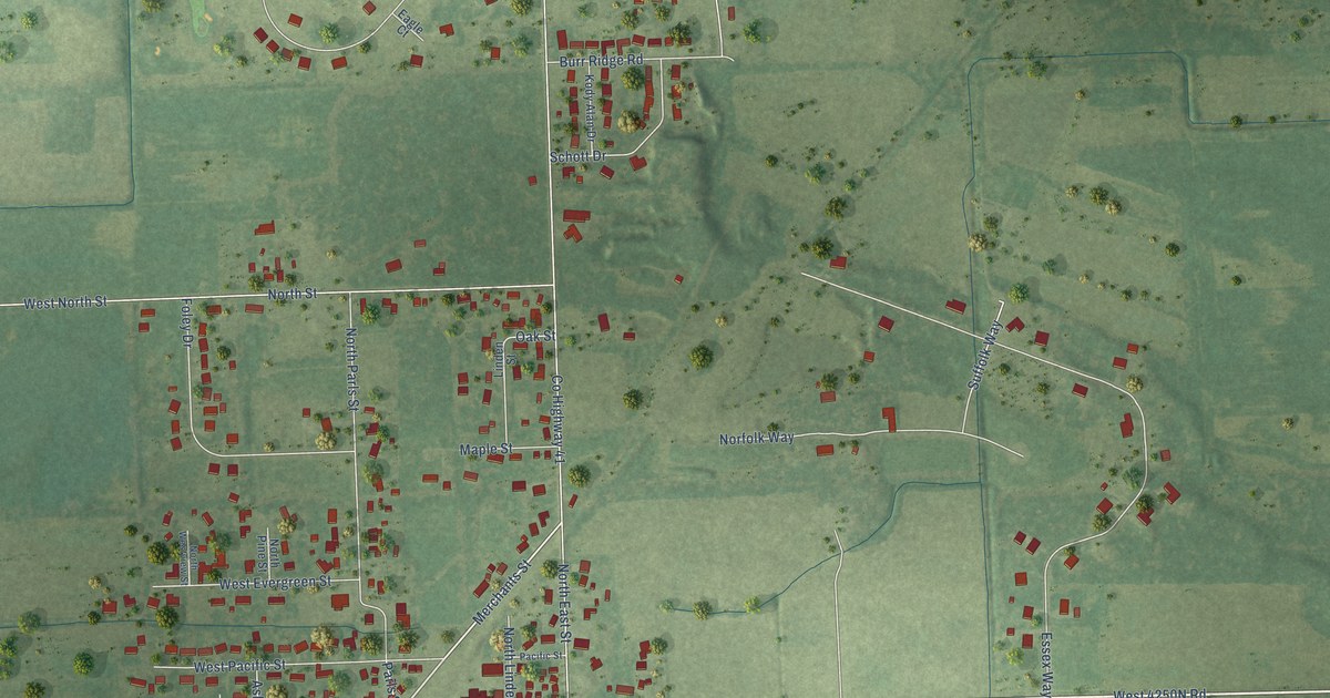 Map of Essex, Illinois in 2026