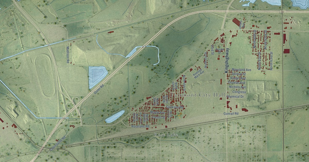 Map of Fairmont City, Illinois in 2026