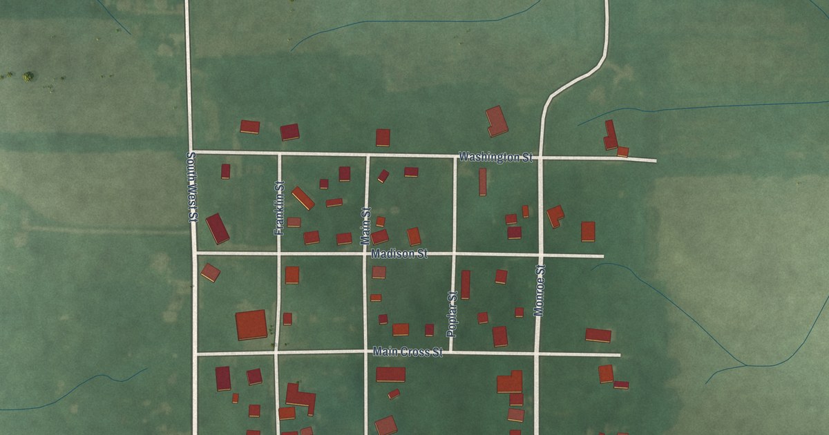Map of Alamo, Indiana in 2026