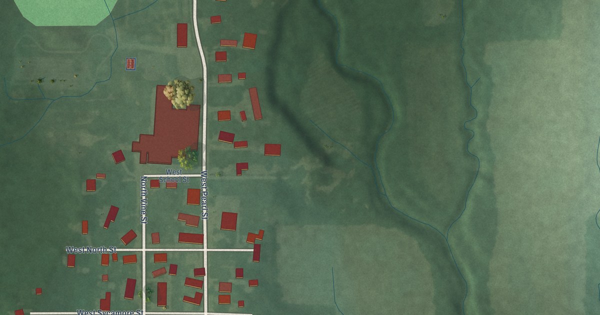 Map of Amo, Indiana in 2026