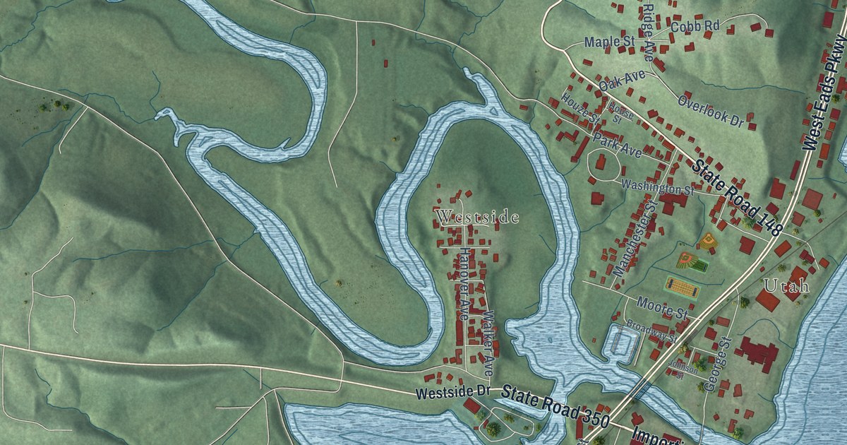 Map of Aurora, Indiana in 2026
