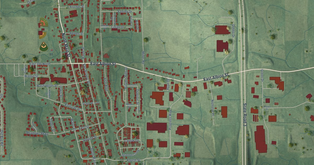 Map of Avilla, Indiana in 2026