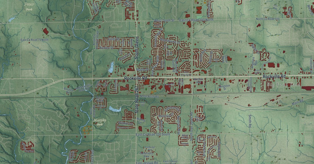 Map of Avon, Indiana in 2026
