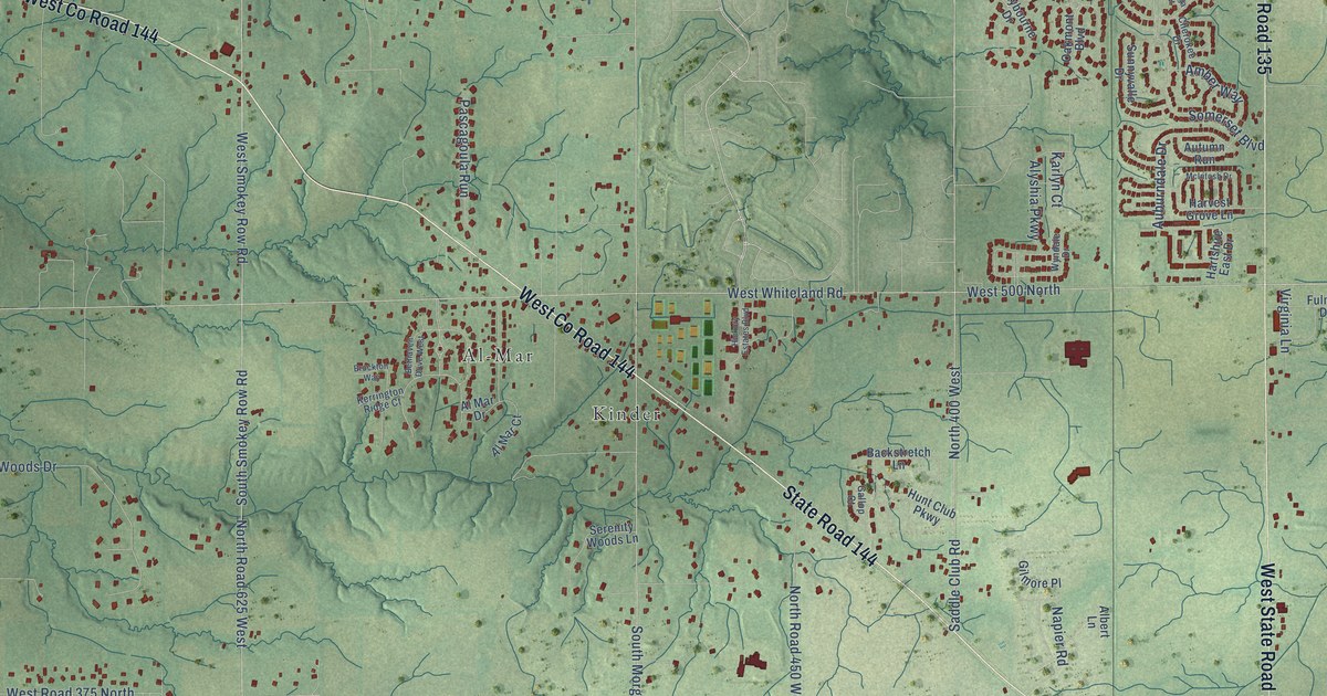 Map of Bargersville, Indiana in 2026