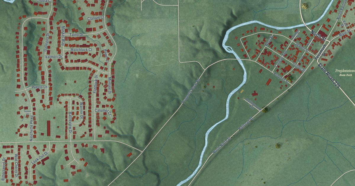 Map of Battle Ground, Indiana in 2026