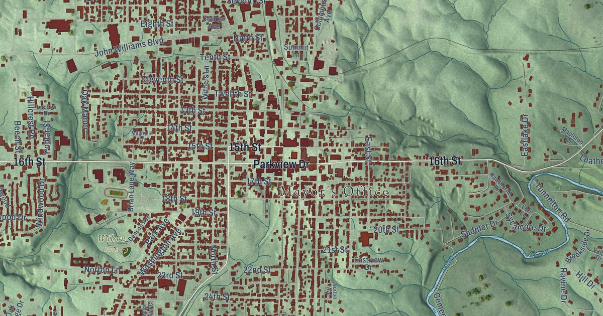 Map of Bedford, Indiana in 2026