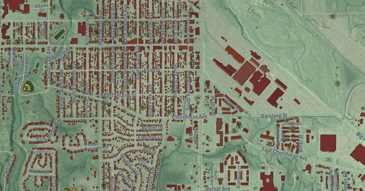 Map of Beech Grove, Indiana in 2026