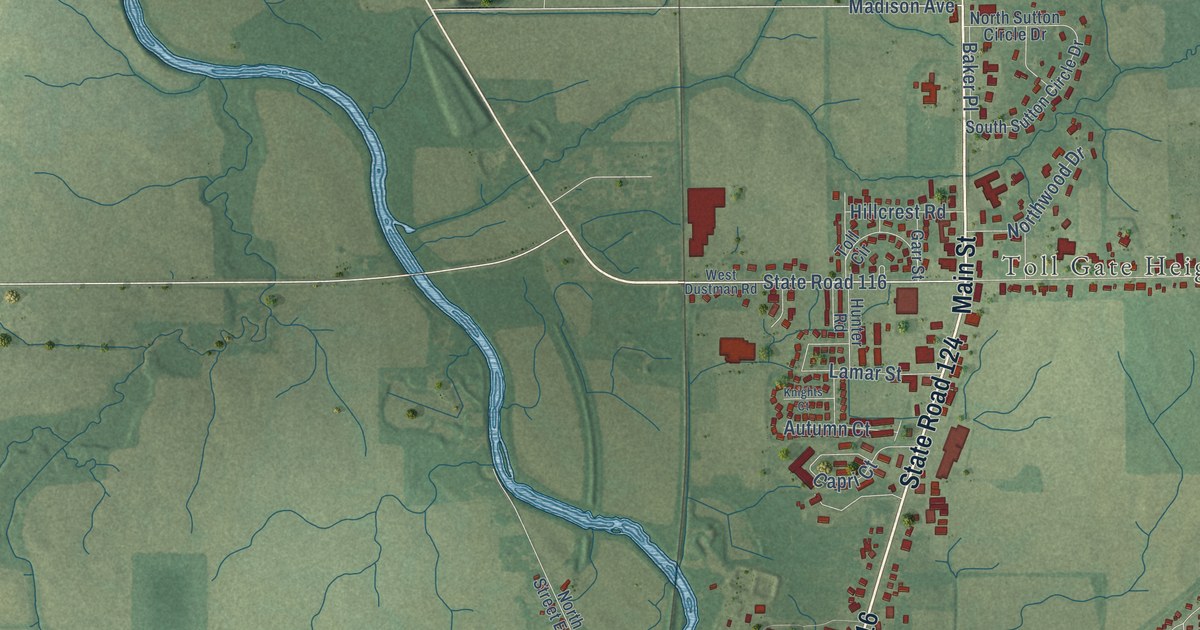 Map of Bluffton, Indiana in 2026