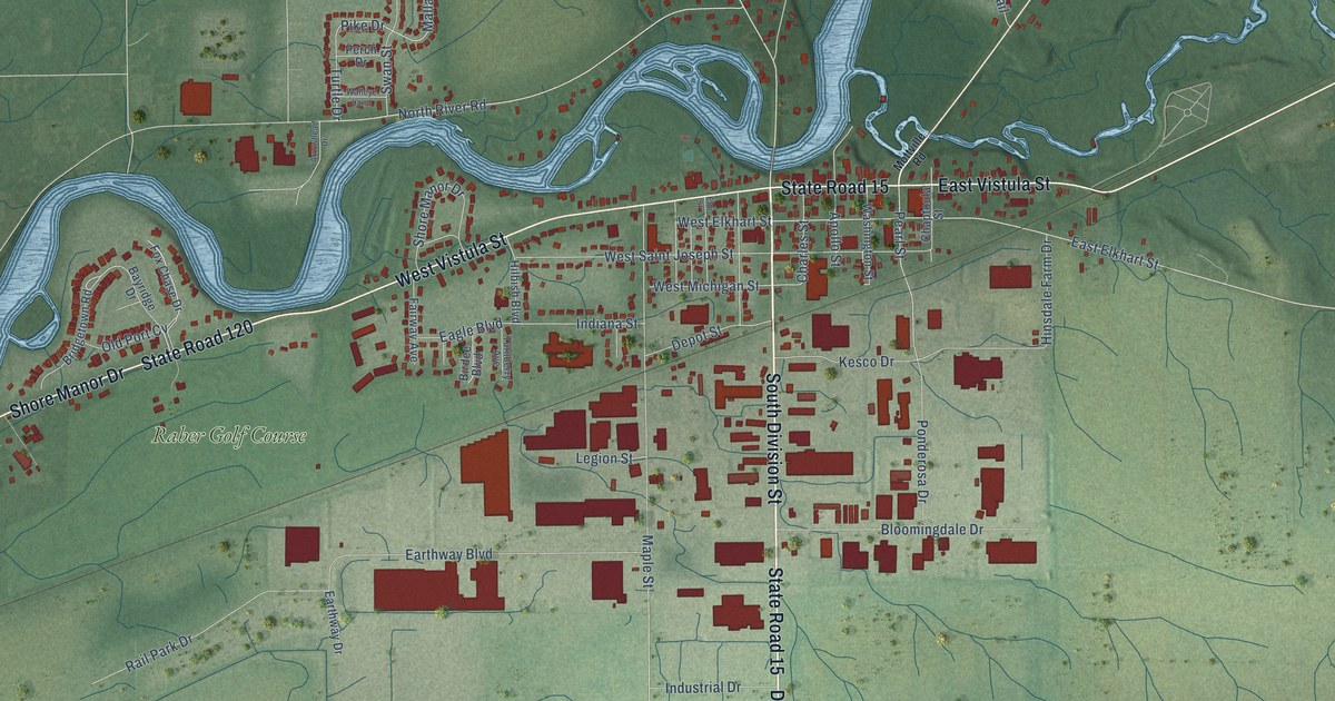 Map of Bristol, Indiana in 2026