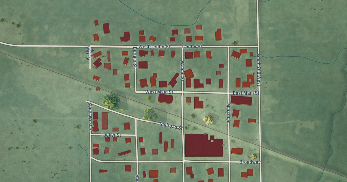 Map of Burket, Indiana in 2026