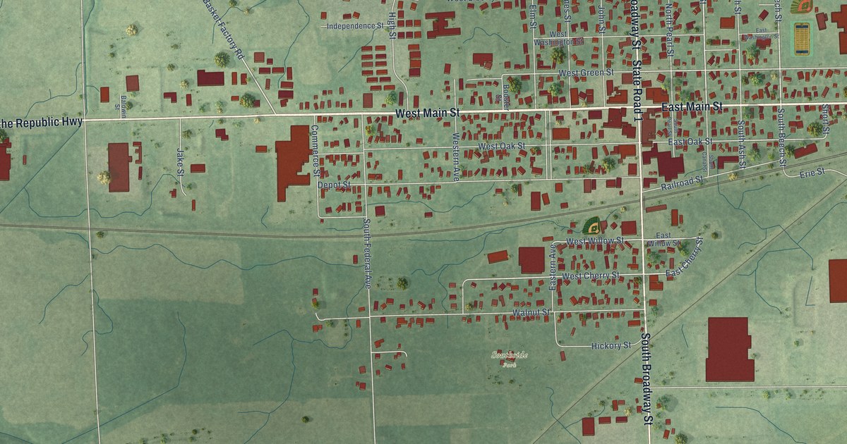 Map of Butler, Indiana in 2026