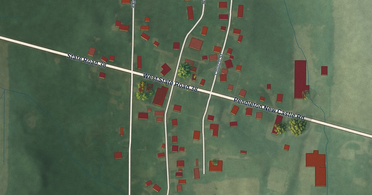 Map of Cadiz, Indiana in 2026